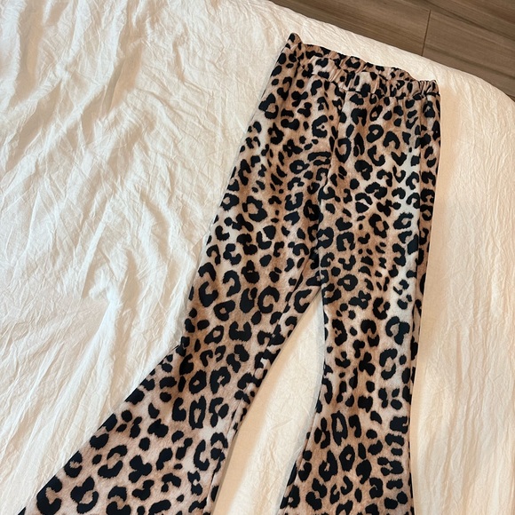 Cheetah Print Long Flare Pants - Picture 3 of 5